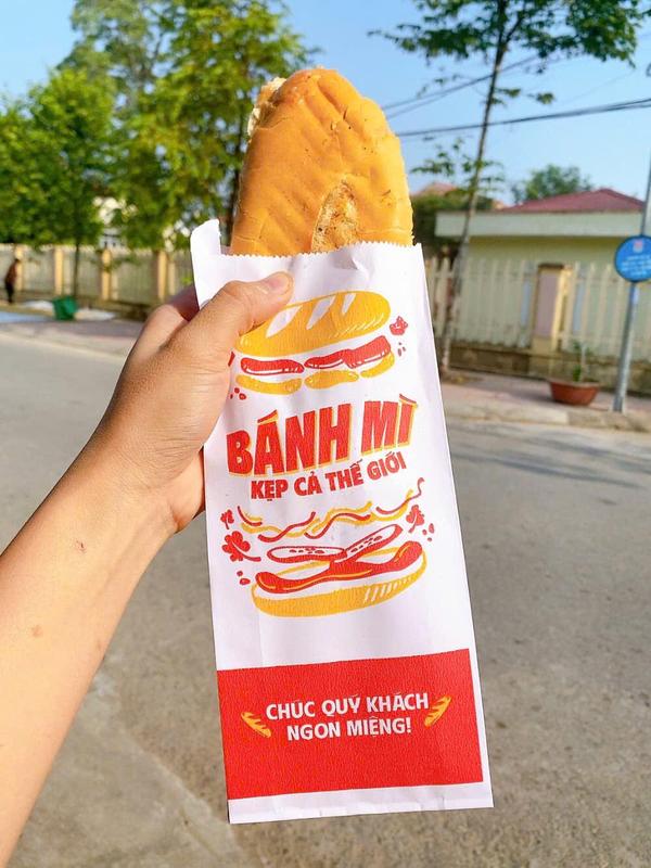 500 Cái Túi đựng bánh mì in họa tiết Kẹp cả thế giới