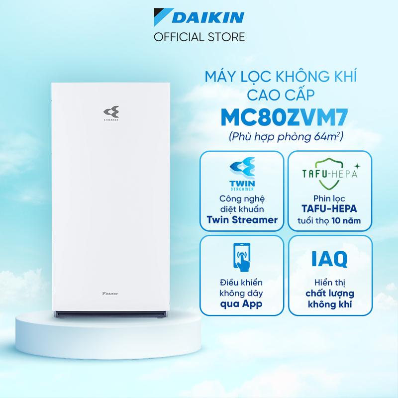 [MIỄN PHÍ SHIP] Máy lọc không khí Daikin MC80ZVM7 - Điều khiển app - Twin Streamer - Diện tích sử dụng 64m² 1
