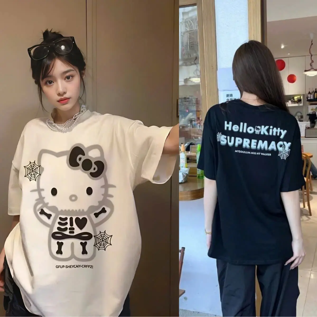 Áo Phong In Hình Hello Kitty Sắc Nét - Áo Phong Unisex From Rộng Hót 2024