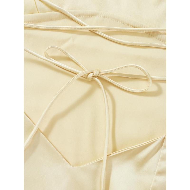 Product Introduction of Women's Summer Long Slip Dress Solid Color Sleeveless Spaghetti Strap Low Cut BacklessDress 35