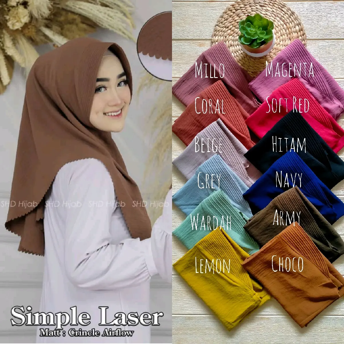 BERGO PET CRINKLE LASSER Airflow Jilbab