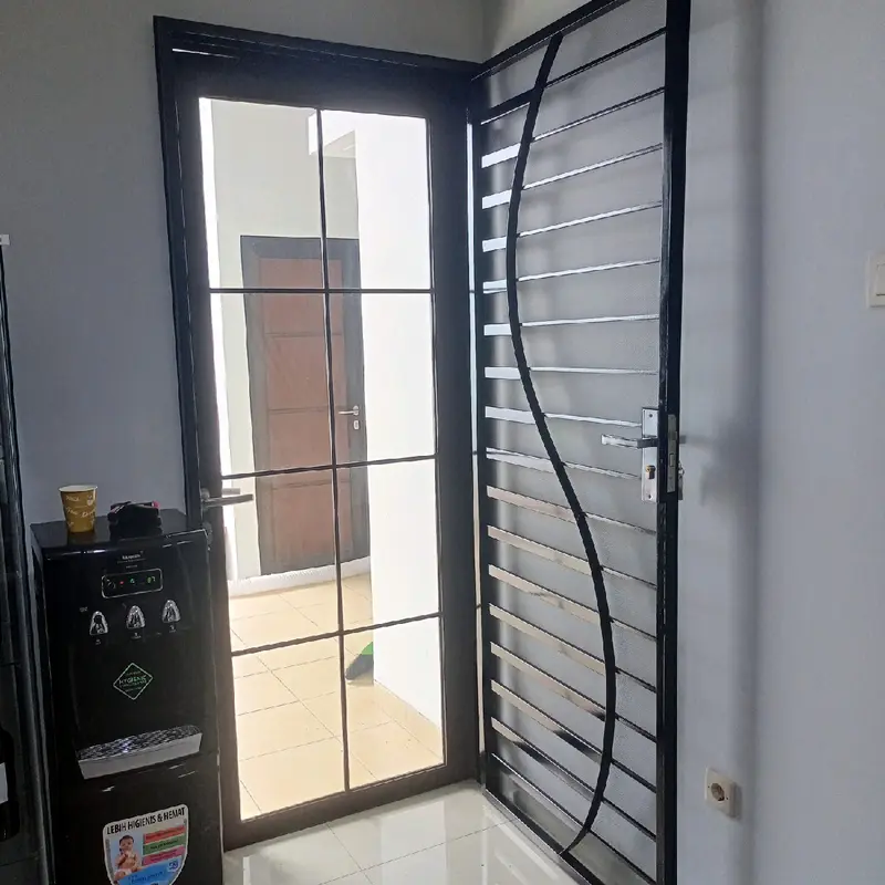 PINTU BESI KASA NYAMUK KAWAT BAJA MINIMALIS 4