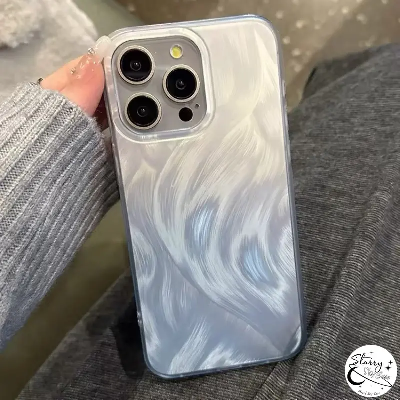 Untuk OPPO A54 A38 A58 A5s A16 A60 A15 A77 A17 A5s A12 A55 A7 A57 A18 A78 A53 A3s A9 A31 A5 A76 A3s A52 A53 A16K A74 A98 A79 Reno 12F 5 10 8T 6 Sarung Ponsel TPU Kepribadian Sederhana Mode Benang Bulu Mewah 4