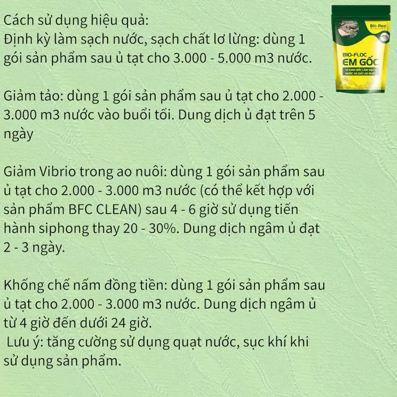 EM-Gốc: Vi sinh làm sạch nước và đáy ao nuôi tôm cá 4