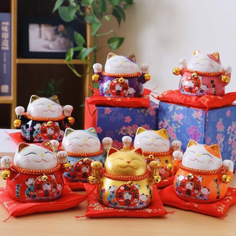 Product Introduction of 【Hot】 Hũ Tiết Kiệm Mèo Kèm Thảm Decor Decor Phòng Ống Heo Đựng Tiền Ống Tiết Kiệm 6