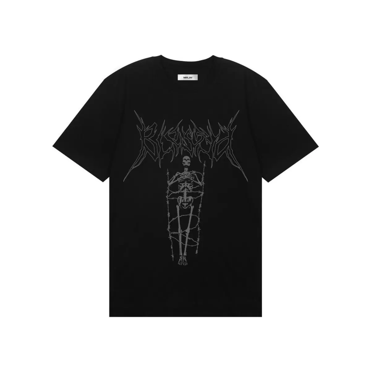 MRJN - Black Tshirt Bone Of Bless kaos