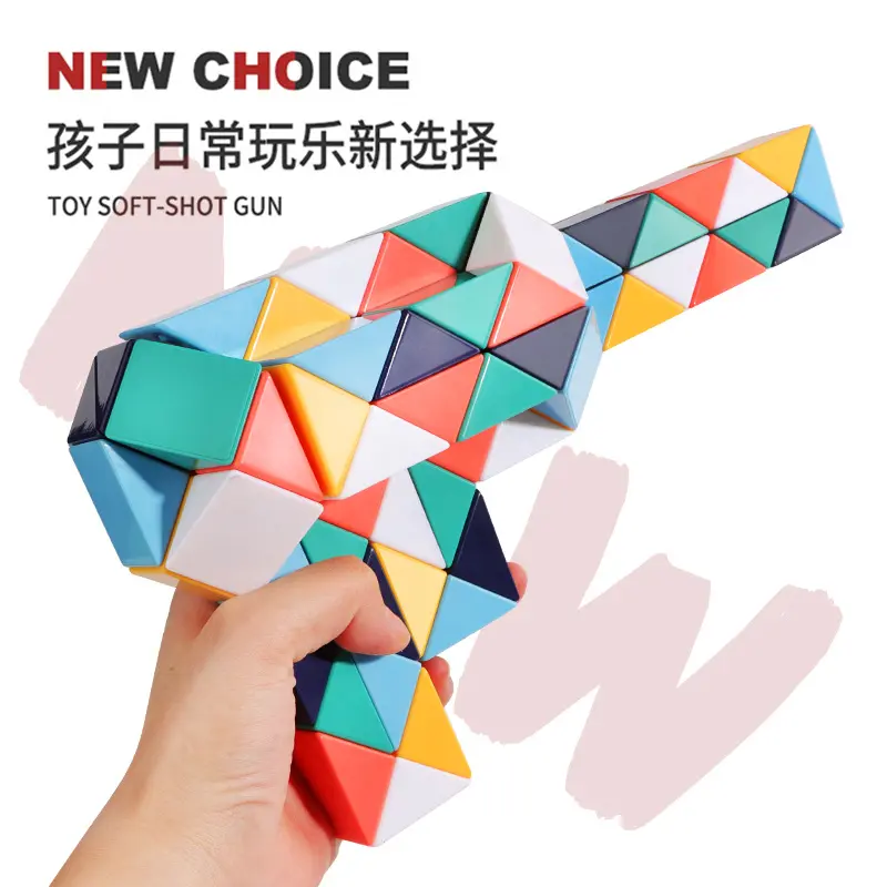 Khối Rubik Cầu Vồng Morandi, 72 Đoạn, Rắn, Trí Thông Minh Trẻ Em, Khối Lập Phương Biến Dạng Gấp magic  cube