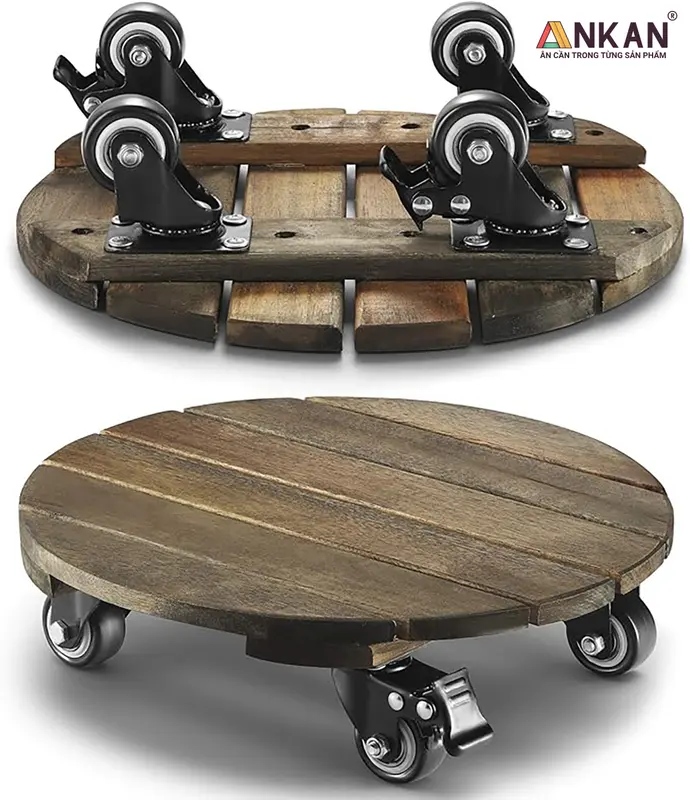 Đế Lót Chậu Cây Cao Cấp ANKAN, Tròn Màu Đen, Đường Kính 35cm, Chịu tải 150Kg 1