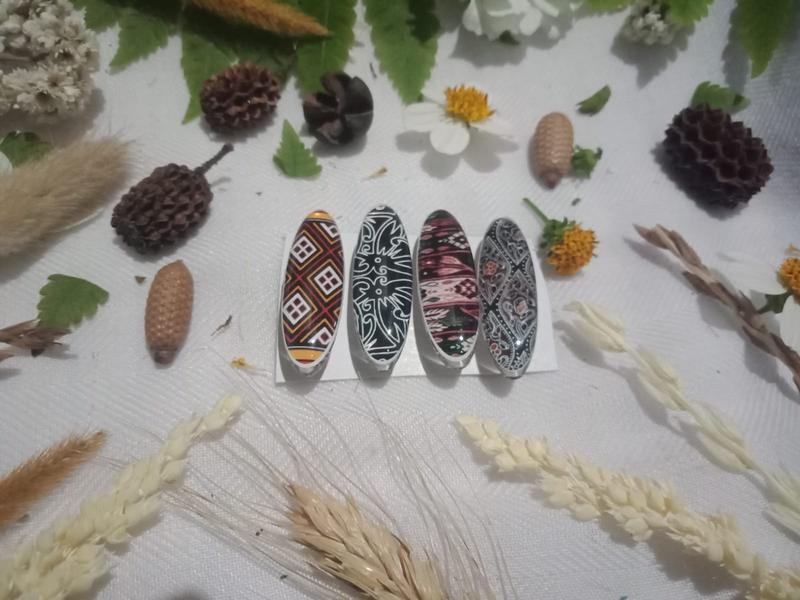 Pin hijaber pin/bros dagu motif Batik 3