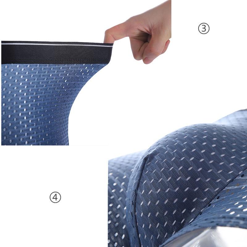 Quần Đùi Boxer, 4 Chiếc Trong 1, Đồ Lót Lưới, Dành Cho Nam Giới, Làm Bằng Lụa Lạnh Và Thoáng Khí, Thích Hợp Mặc Bên Trong 2