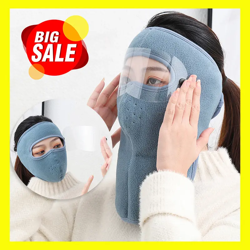 Khẩu trang che toàn bộ mặt kín cổ chống nắng nóng, chống gió mùa đông kèm miếng kính có thể tháo rời khi không cần Che Mặt Nam Accessories