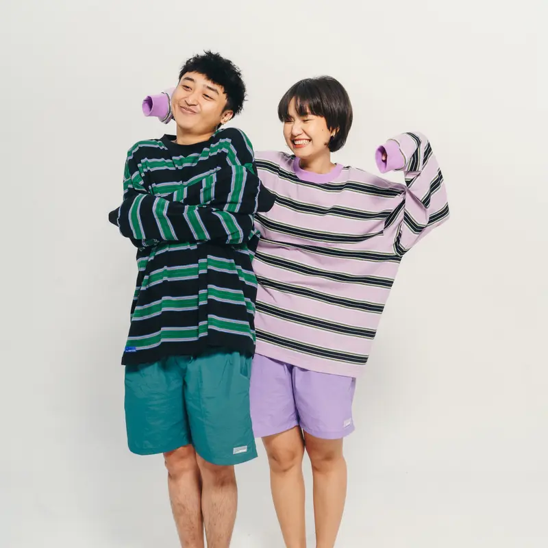 MIXMACSTIMES | YOSHIO OVERSIZE BOXY LONGSLEEVE | Kaos garis | salur anak unisex | belang polos | belang cotton combed 5