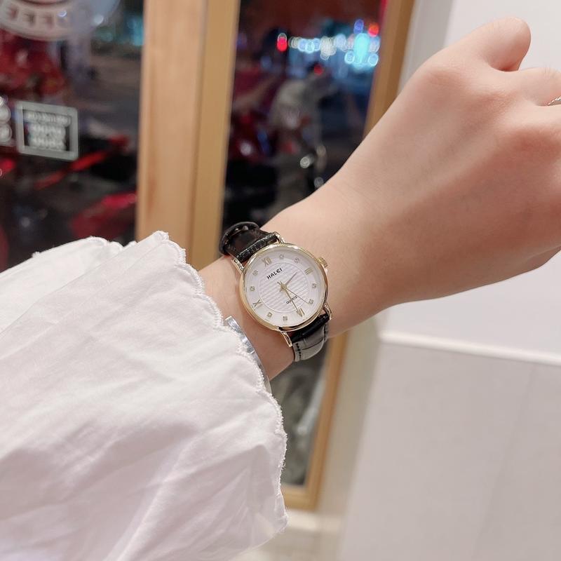 Đồng hồ Nữ Hale AH545 dây da sang trọng chống nước tốt ( TẶNG KÈM HỘP VÀ PIN ) Women
