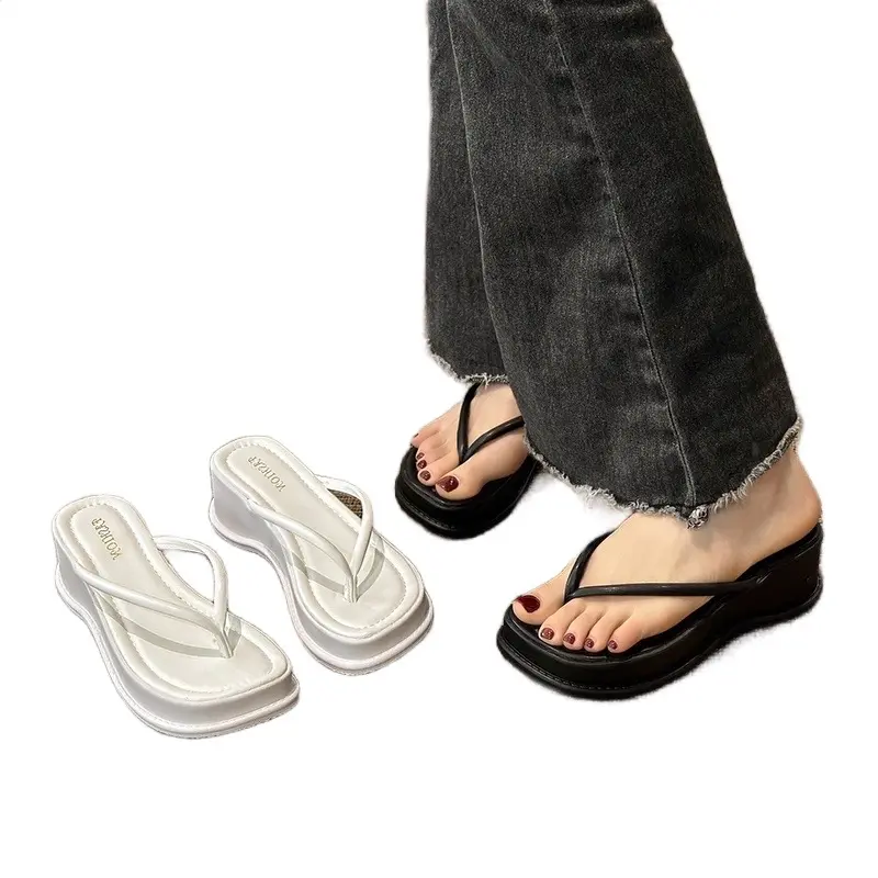 DÉP KẸP NỮ DÂY MẢNH ĐẾ CAO 5CM ĐƠN GIẢN THỜI TRANG Shoes DéP GiàY