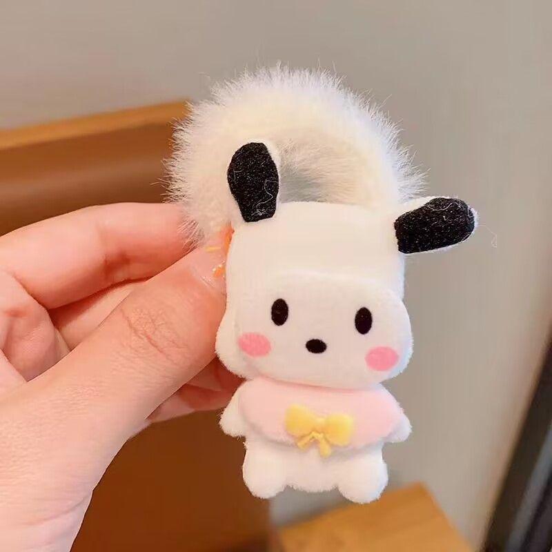 Dây Buộc Tóc, Chất Liệu Nhồi Bông Thích Hợp Cho Bé Gái Và Trẻ Em, Thiết Kế Dopamine, Có Cinnamon Babycinnamoroll, Kiểu Tóc Cho Bé Gái Mới Women 7