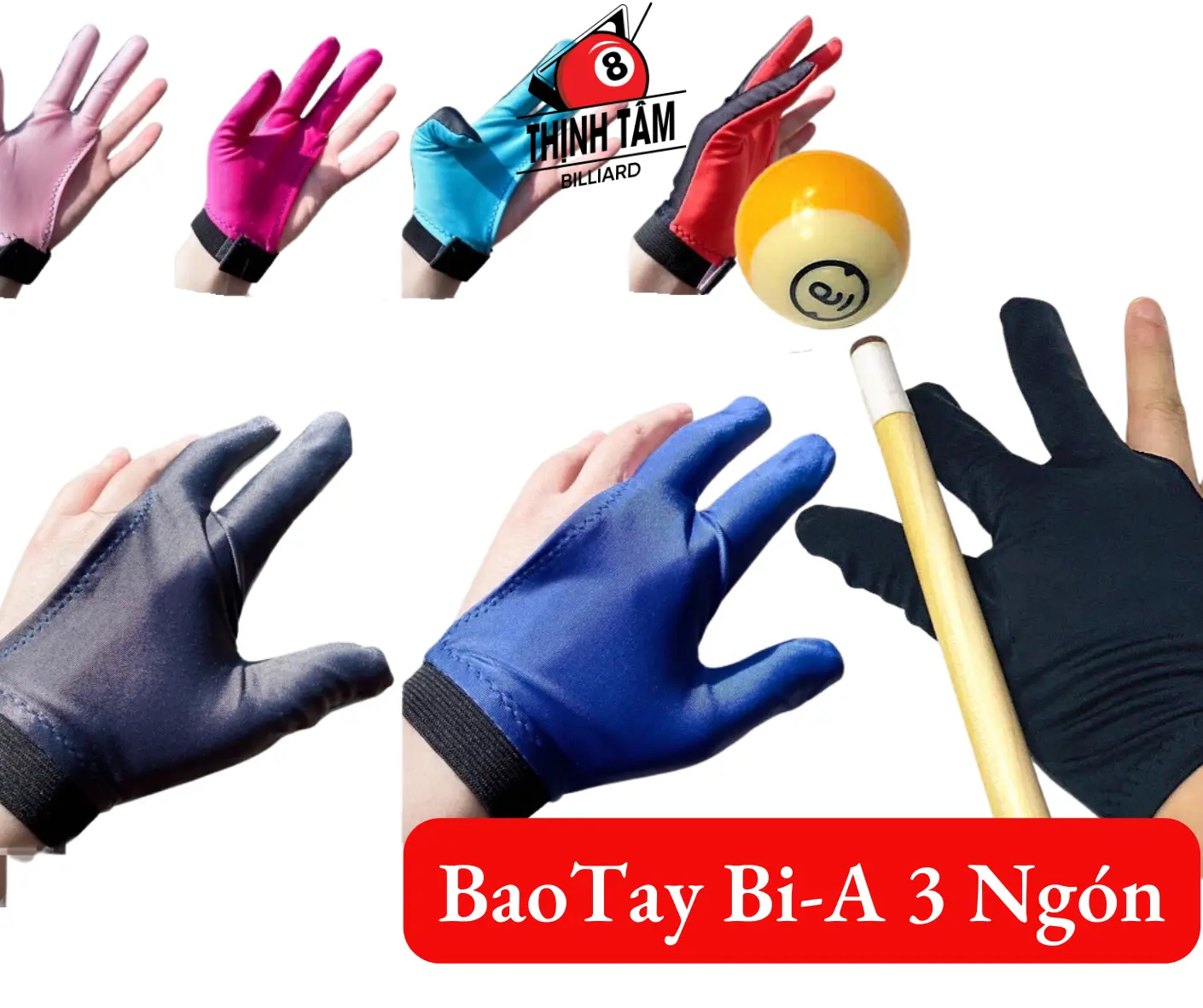 [THỊNH TÂM] Bao Tay Bida Găng Tay Bida Bi-A CLB Chống Trơn Trượt Chống Trơn