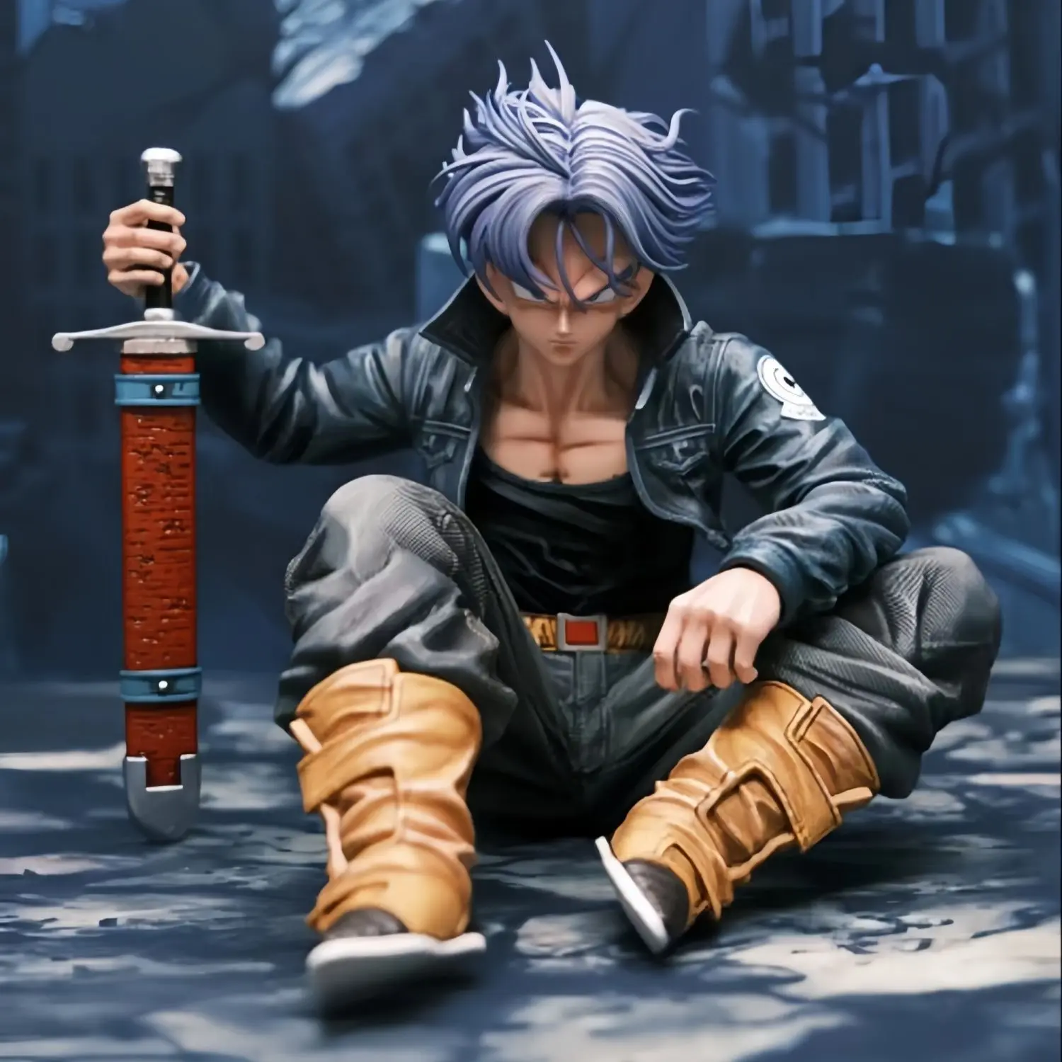 Toys for Children Dragon Ball Anime Sitting Posture Trunks GK Hand-Made Fashion Play Car Decoration Desktop Decoration Peripheral Color Box Package