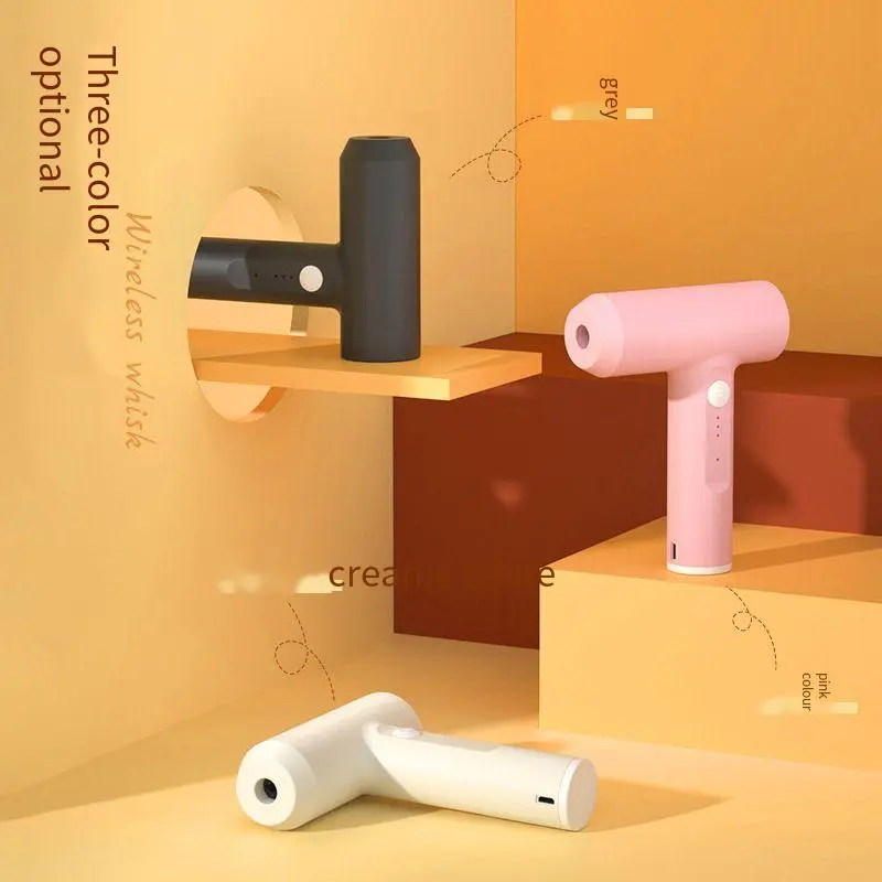 Đánh Trứng Đa Năng Mini Không Dây, Một Mảnh Điện,  Đánh Trứng Nhỏ Gia Dụng,  Trộn Công Suất Cao     Tạo Bọt  Đánh Bọt    máy rung cà phê 3