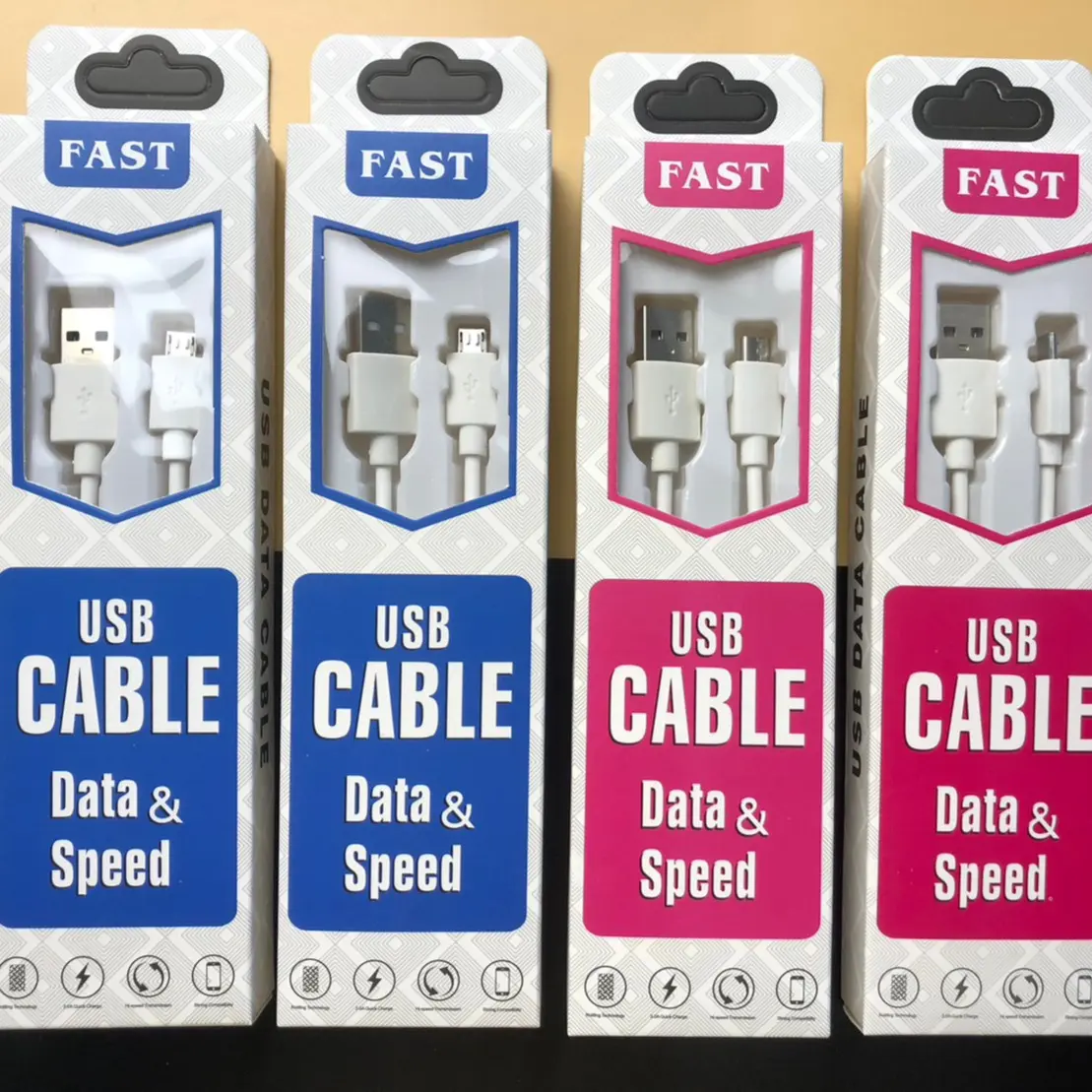 (ยกโหล 12 ชิ้น) No.685 สายชาร์จ USB MICRO กับ USB TYPE C คละแบบ (กล่องขาว)