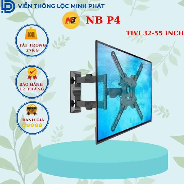 North Bayou NB-P4 Giá Khung treo tivi 32 - 55 inch - Xoay đa năng, Tải trọng tối đa 27Kg - Hàng chính hãng