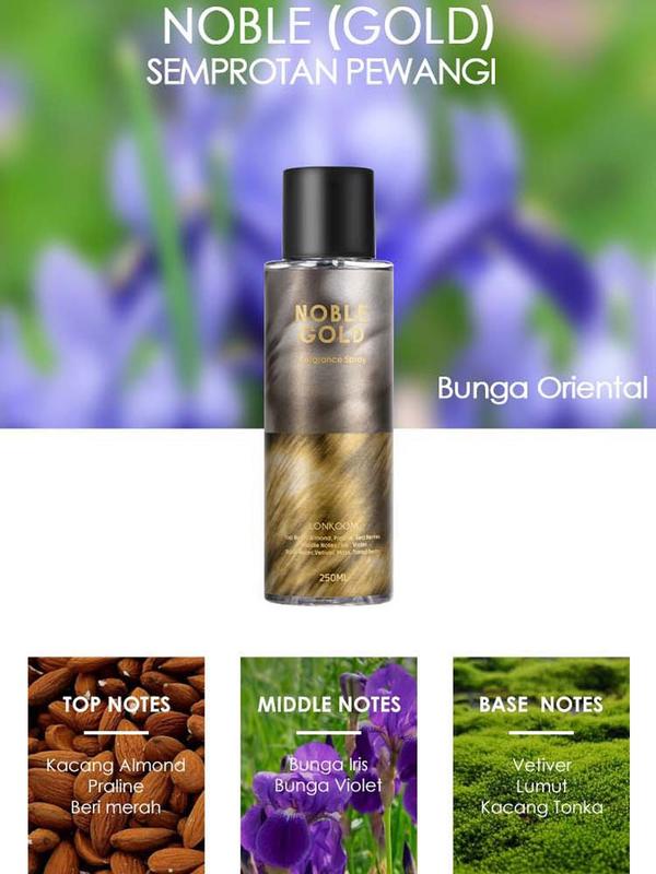 LONKOOM PARFUM Fragrance Spray Sweetheart Assassin/24K Gold/Noble Gold/Weekend Party Long-Lasting Fresh Air 250ml 7