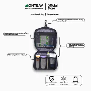 Tas Alat Mandi Traveling - Travel Kit Alat Mandi Travel Nara - MONTRAV