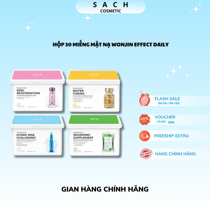 [FS] Hộp Mặt Nạ Wonjin Effect 30 Miếng Hàng Ngày Water Toning/ Edel Rejuvenation Dưỡng Da Mặt