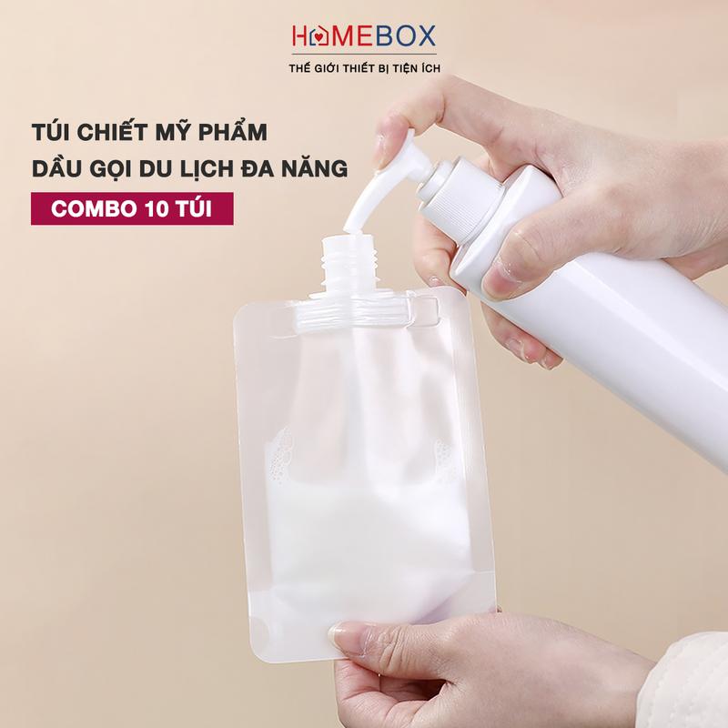  COMBO 10 Túi Chiết Mỹ Phẩm Dầu Gội Sữa Tắm Dầu Xả Du Lịch Lọ Chiết Có Thể Tái Sử Dụng 