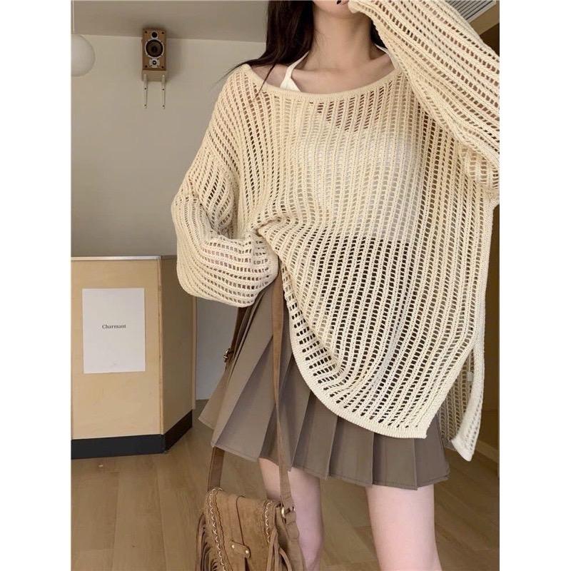 Mèo Mỡ Bigsize — Set bộ ba món áo lưới tay dài kèm áo yếm và chân váy tennis xếp ly bigsize 60-90kg