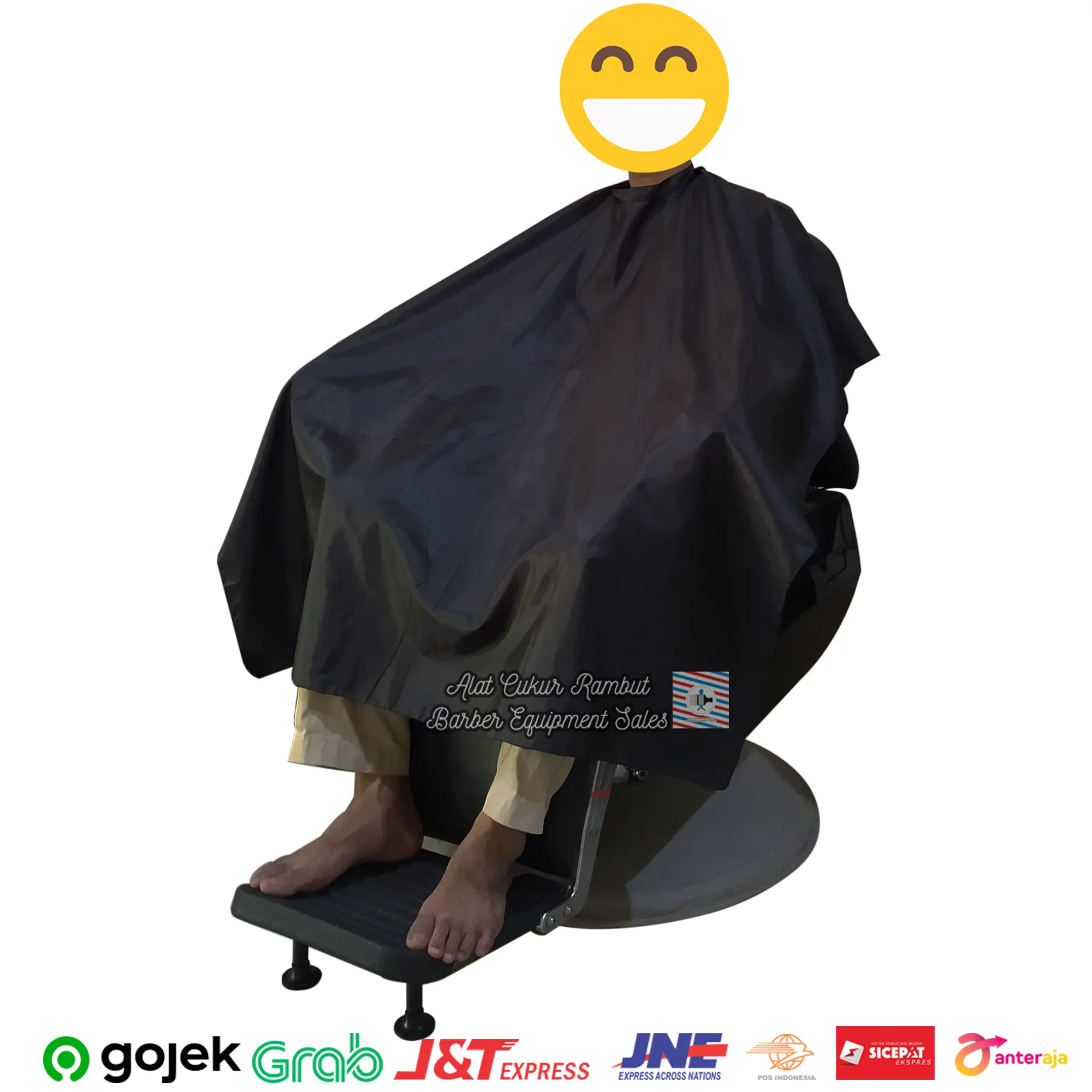 Kain Kep / Kip Penutup Badan Untuk Mencukur Rambut POLOS Biru Hijau