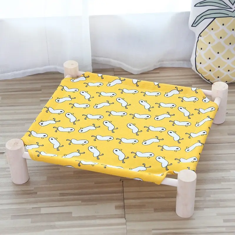 [ Giường VÕNG chân gỗ ] võng treo lồng cho chó mèo nhiều màu nhiều mẫu võng  chó poodle 7