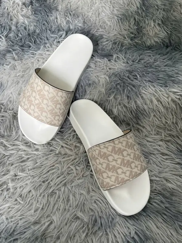 Dép nam nữ quai ngang hoạ tiết chữ nâu kem mặt đế MẶT TRĂNG (size 34-45)sang trọng êm chân bền đẹp 5