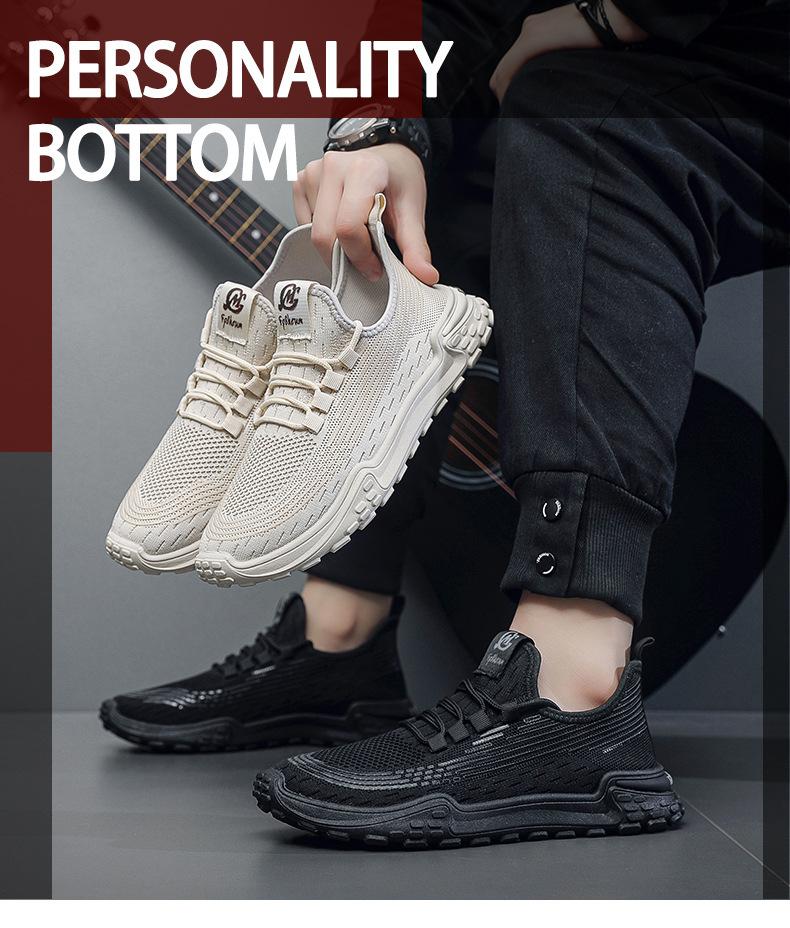Product Introduction of Giày Flyknit Lưới Nam, Nhẹ Và Mềm, Đế Mềm, Thoáng Khí, Thích Hợp Cho Mùa Hè, Giày Thể Thao, Phong Cách Sinh Viên, Thoải Mái, Không Trơn Trượt, Giày Thường Ngày, Hàng Mới Về, 2024 1