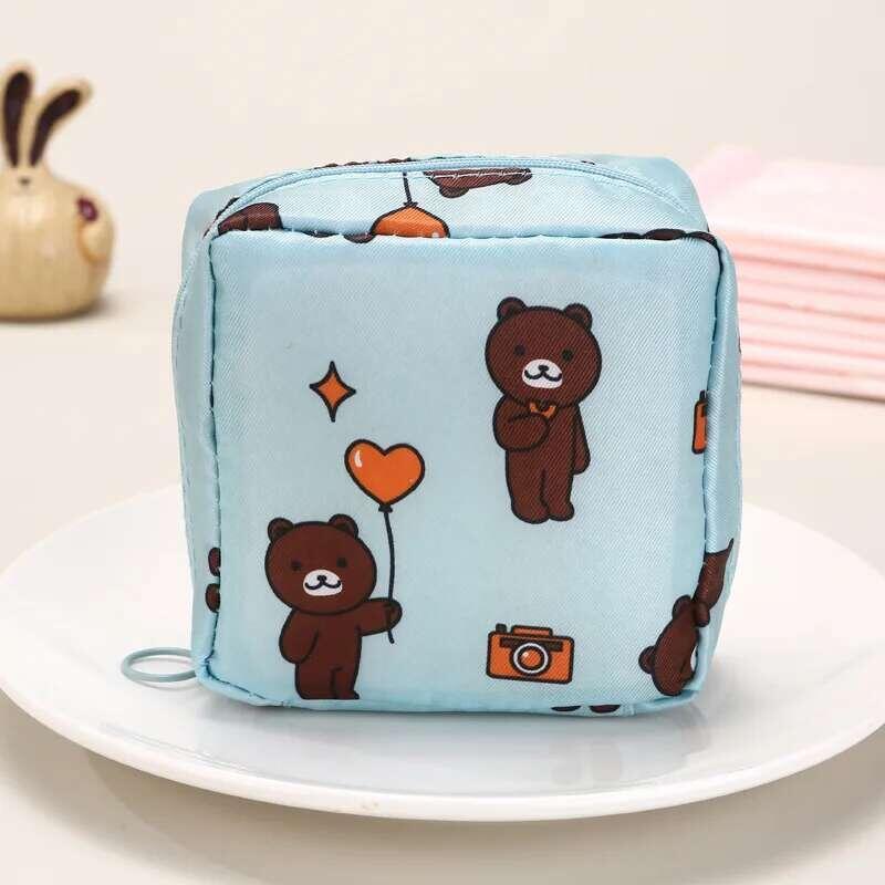 Product Introduction of Women Tampon Storage Portable Waterproof Organizer Pouch Cartoon Pattern Sanitary Napkin Bag 41