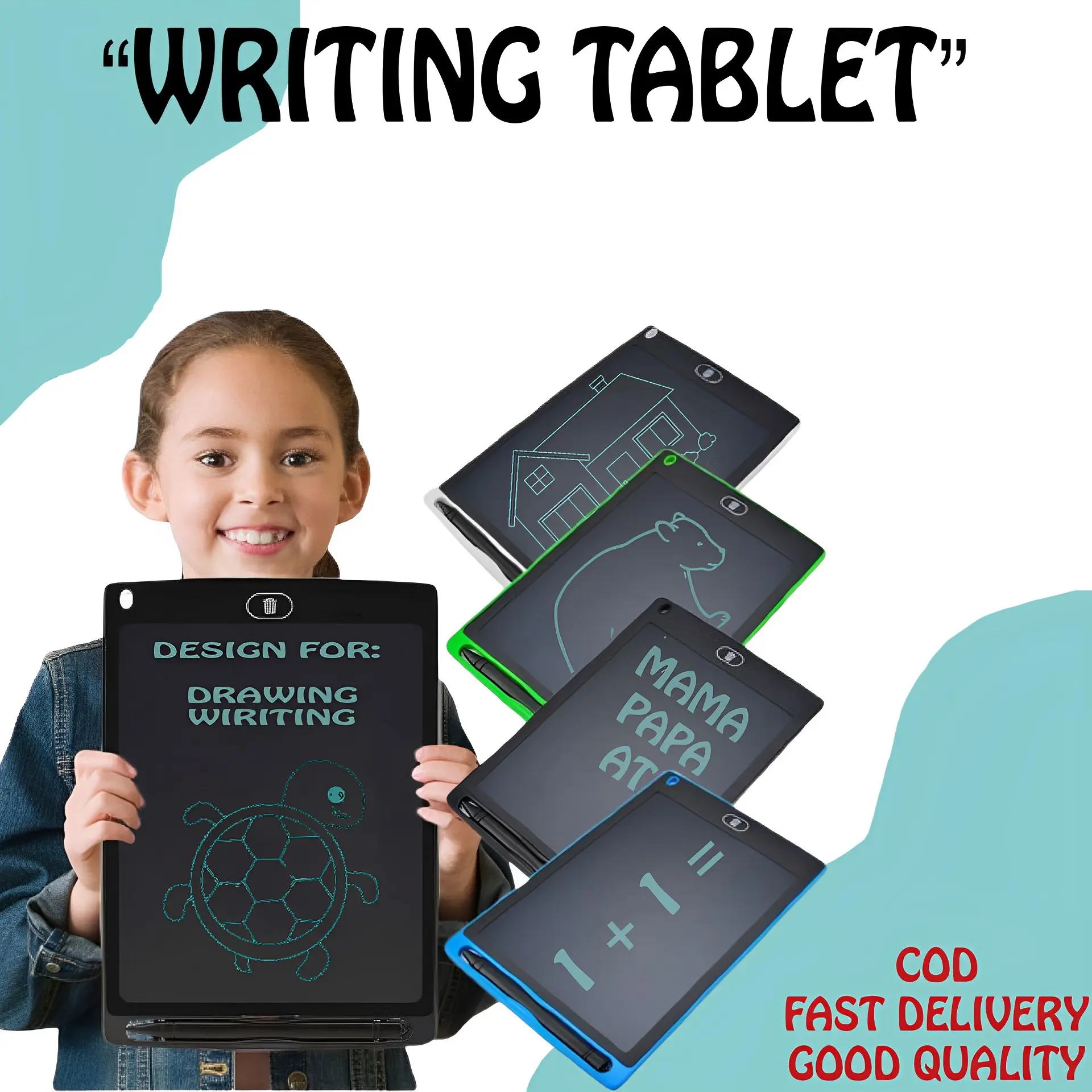 (COD)LCD WRITING TABLET EASY WRITING 8,5INCH PAPAN LUKISAN ANAK LCD BESAR -SCREEN TULISAN TANGAN DAPAT MENGGOSOK PAPAN LUKISAN ELEKTRONIK PAPAN GRAFFITI STUDENT SMALL BLACK BOARD PUZZLE TOYS