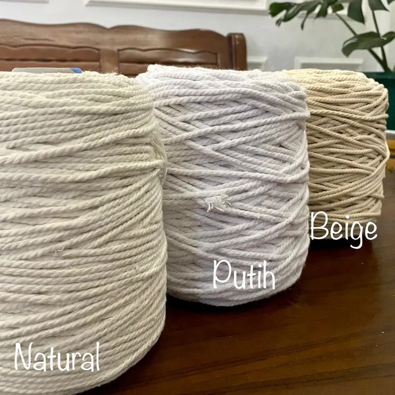 Tali Macrame Warna Natural Berat  1kg 1