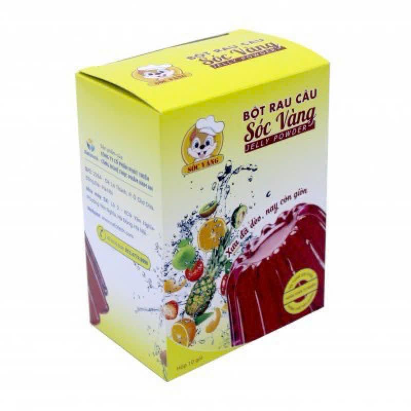 Bột Rau Câu SÓC VÀNG hộp 10 túi - Topping Ăn Vặt Food Snack