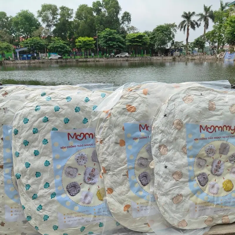 ￼Gối chống trào ngược vải xô loại sịn size to mềm thấm hút mồ hôi tốt 1
