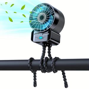USB Rechargeable Portable Fan, Outdoor Flexible Tripod Personal Fan, Long Air Flow Distance Cooling Fan for Outdoor Travel
