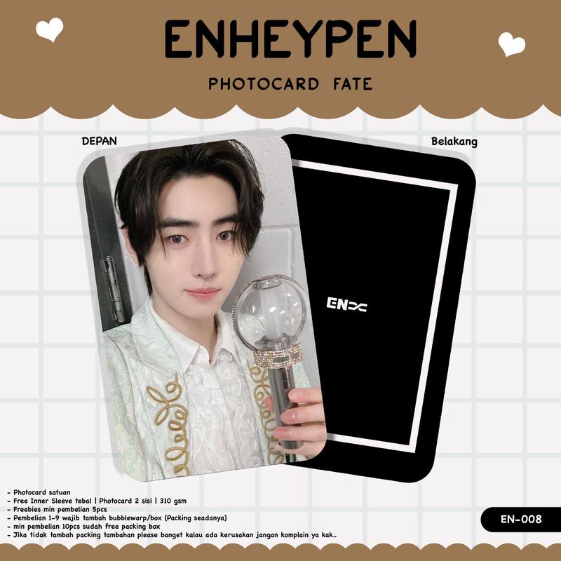 PHOTOCARD ENHYPEN FATE TERBARU GLOSSY DEPAN BELAKANG 0