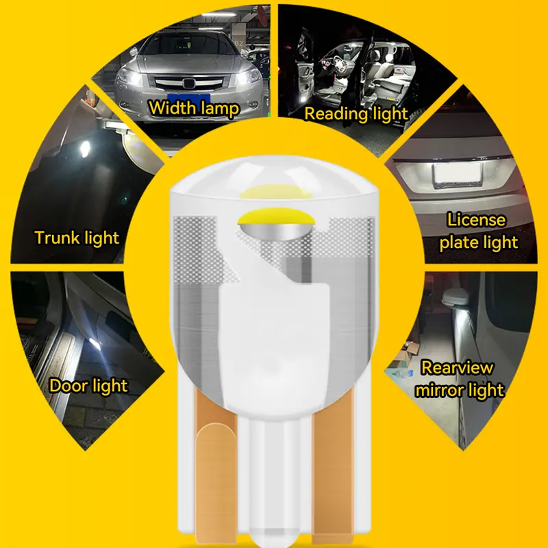 Bóng đèn COB ô tô, DE T10, Nội thất LED vòm, Pha lê trong suốt, Đèn đọc sách, Đèn biển số, Đèn tín hiệu, # 473132 7