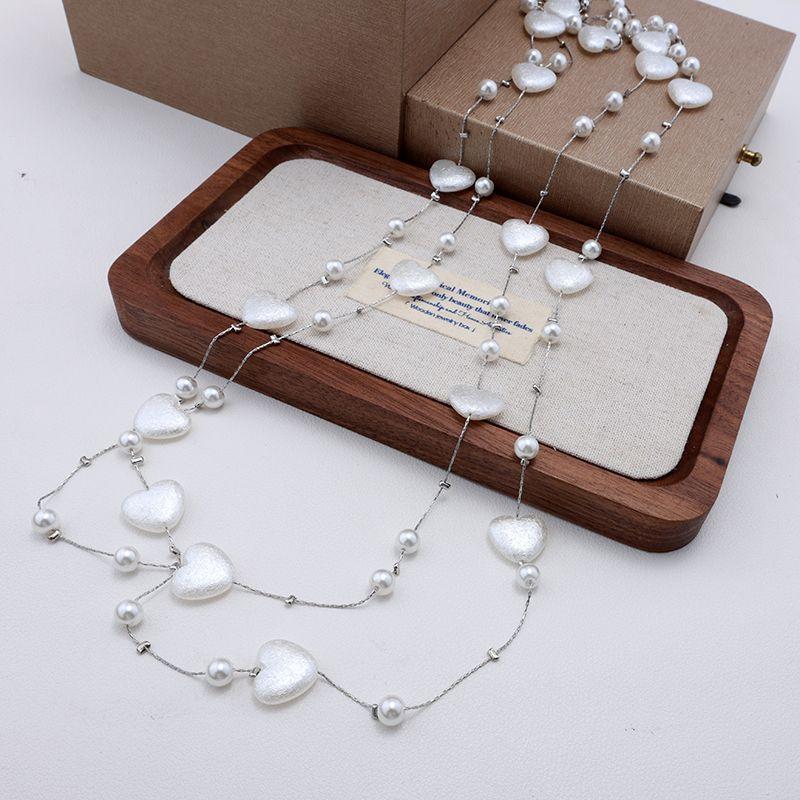 Product Introduction of Long Popular Pearl Fashion High Sense Necklace New Autumn and Winter Wild Sweater Chain Multi-Layer Accessories Ornament Lanyard 5