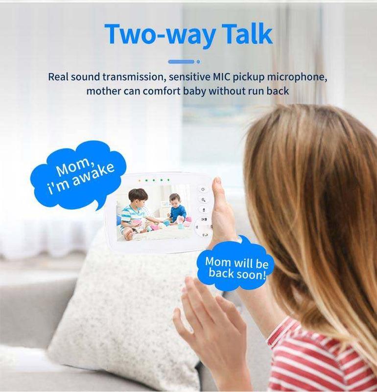 Product Introduction of Baby Monitor Video With Camera SM32 3.2 Inch TFT LCD Portable Monitor IR Night Vision Two Way Talk Temperature Sensor Lullabies 85