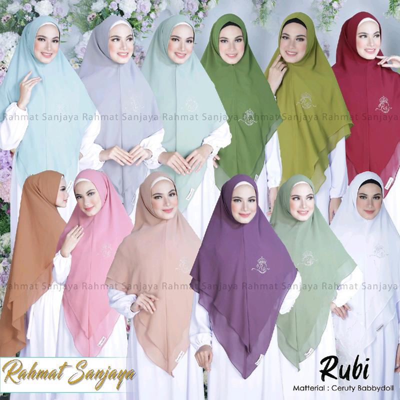 KHIMAR CERUTY BABY DOLL/KHIMAR 2LAYER/KERUDUNG JUMBO MURAH Panjang Muslim Syari 2