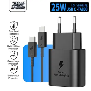 DWINR Charger TA-800 25W Super Fast Charging Kabel Data Type C to Type C untuk Samsung Vivo Oppo iPhone Android Adaptor dengan Perlindungan Ganda dan Inti Tembaga Murni Carger Cepat dan Aman - Adapter