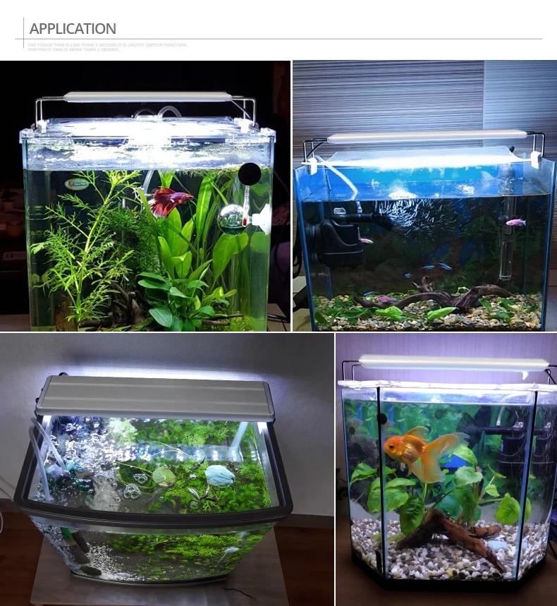Product Introduction of Aquarium LED Light Super Slim Fish Tank Aquatic Plant Grow Lighting Waterproof Bright Clip Lamp Blue LED 18-72cm for Plants 220V 11