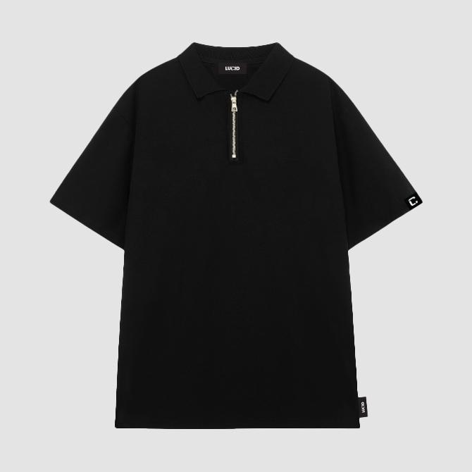 Áo Polo ZIP Local Brand Unisex LUCID BASIC Cao Cấp Nam Nữ Tay Lỡ From Rộng Chất Cotton