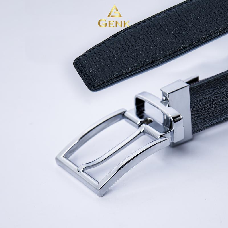 Thắt Lưng Nam Mặt Xoay Da Nappa/Saffiano Cao Cấp Thương Hiệu Genk - GDLux01 Titan
