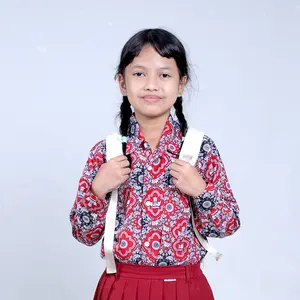 Baju Kemeja Batik Seragam Sekolah SD Motif Tunas Harapan Lengan Panjang Fashion