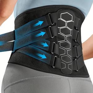 注目 ローラーシステム付き背中用サポートベルト（1点）、腰を支える人間工学設計、柔らかく通気性のある3Dステッチ素材、仕事や重い物の持ち上げに適した人気商品